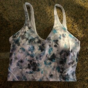LULULEMON WHITE AND BLUE ALIGN TANK Size 8